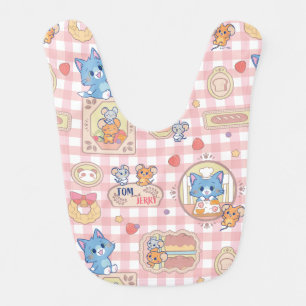 Anime Tom and Jerry Bakery Pattern Baby Bib