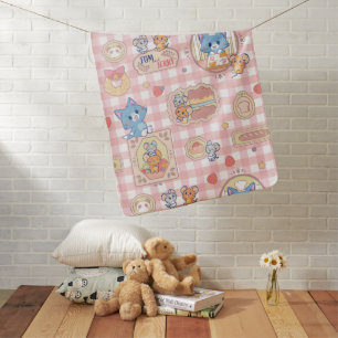 Anime Tom and Jerry Bakery Pattern Baby Blanket