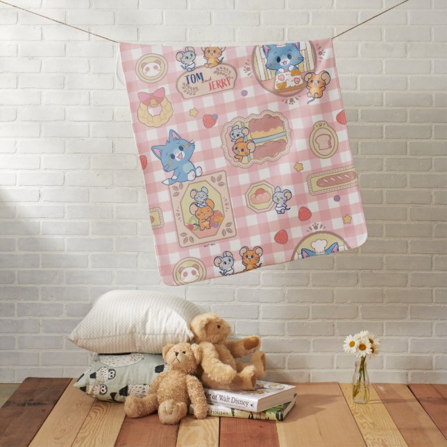 Anime Tom and Jerry Bakery Pattern Baby Blanket (In Situ)