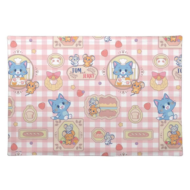 Anime Tom and Jerry Bakery Pattern Cloth Placemat (Front)