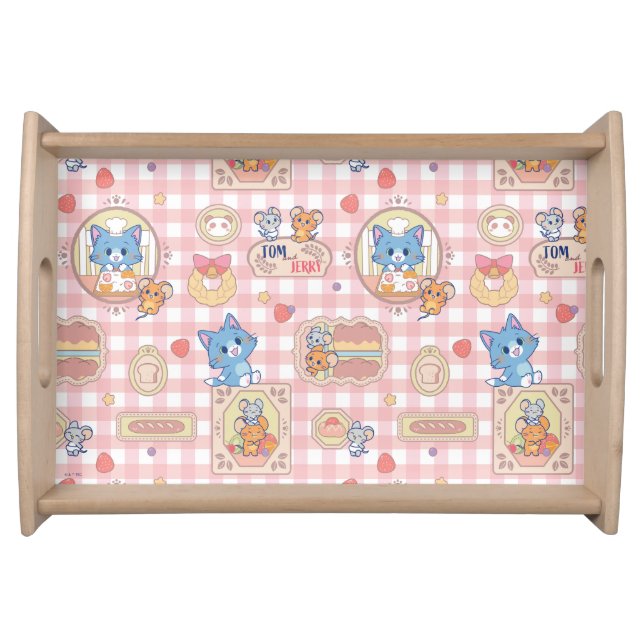 Anime Tom and Jerry Bakery Pattern Serving Tray (Front)