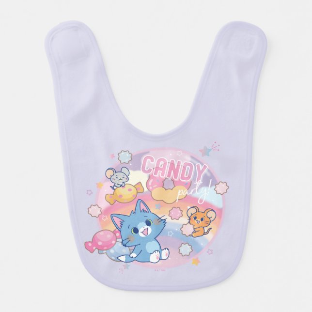 Anime Tom and Jerry Candy Party Baby Bib (Front)