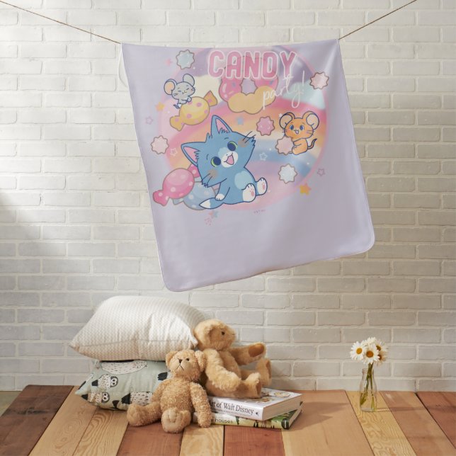 Anime Tom and Jerry Candy Party Baby Blanket (In Situ)