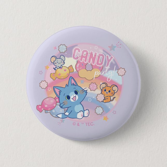 Anime Tom and Jerry Candy Party Button (Front)