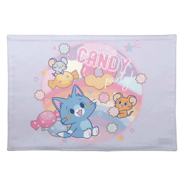 Anime Tom and Jerry Candy Party Cloth Placemat (Front)