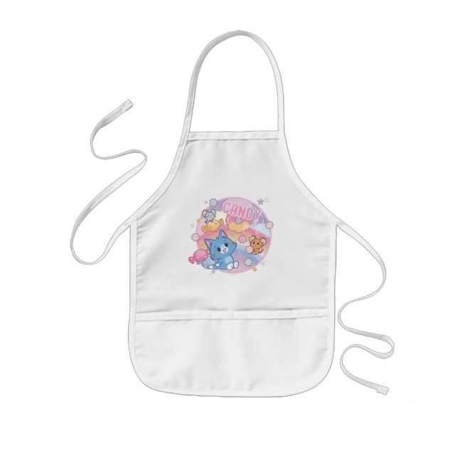 Anime Tom and Jerry Candy Party Kids' Apron (Front)