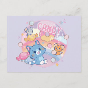 Anime Tom and Jerry Candy Party Postcard
