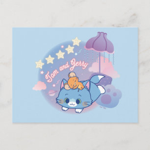 Anime Tom and Jerry Dreamy Nights Postcard