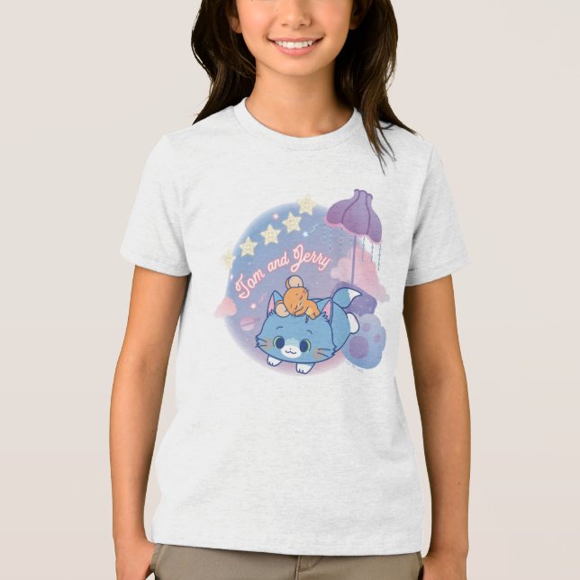 Anime Tom and Jerry Dreamy Nights Tri-Blend Shirt (Front)