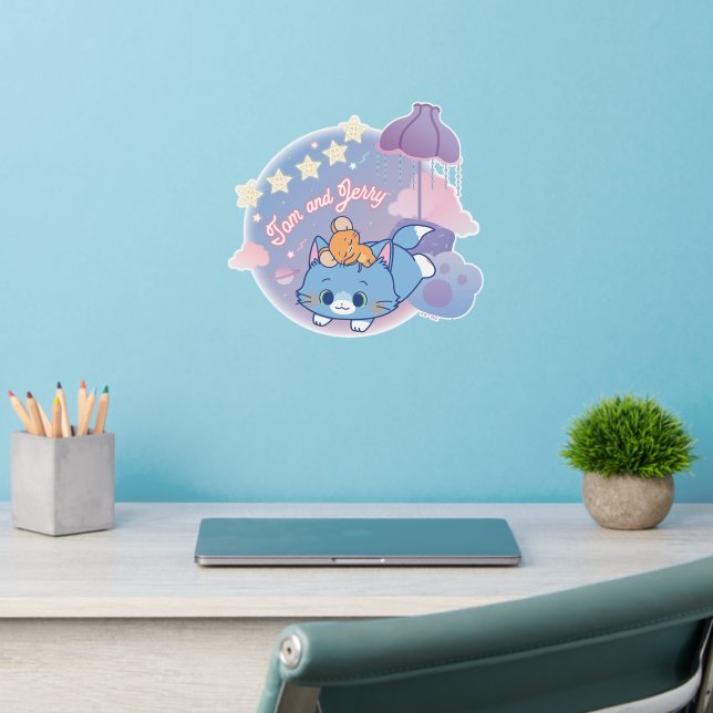 Anime Tom and Jerry Dreamy Nights Wall Decal (Home Office 2)