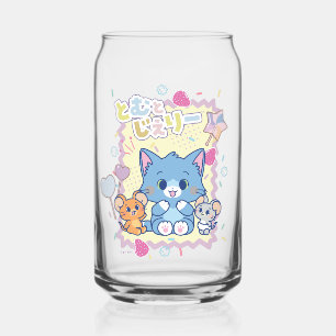 Anime Tom and Jerry Strawberry Fun Can Glass