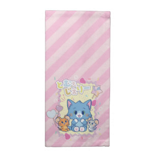 Anime Tom and Jerry Strawberry Fun Cloth Napkin