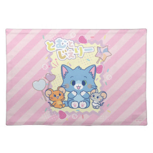 Anime Tom and Jerry Strawberry Fun Cloth Placemat