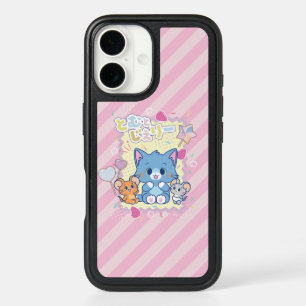 Anime Tom and Jerry Strawberry Fun iPhone 16 Case