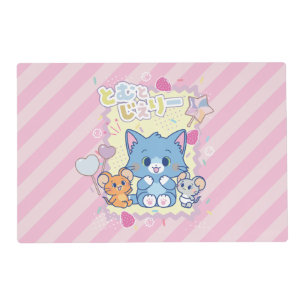Anime Tom and Jerry Strawberry Fun Placemat