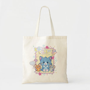 Anime Tom and Jerry Strawberry Fun Tote Bag