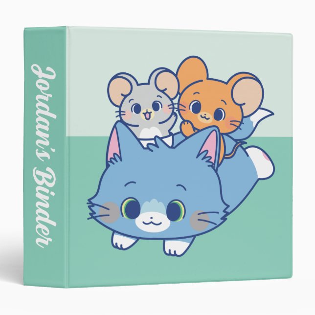 Anime Tom, Jerry, and Tuffy 3 Ring Binder (Front/Spine)