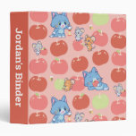 Anime Tom, Jerry, and Tuffy Apple Pattern 3 Ring Binder