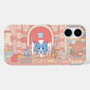 Anime Tom, Jerry, and Tuffy Bakery iPhone 16 Case