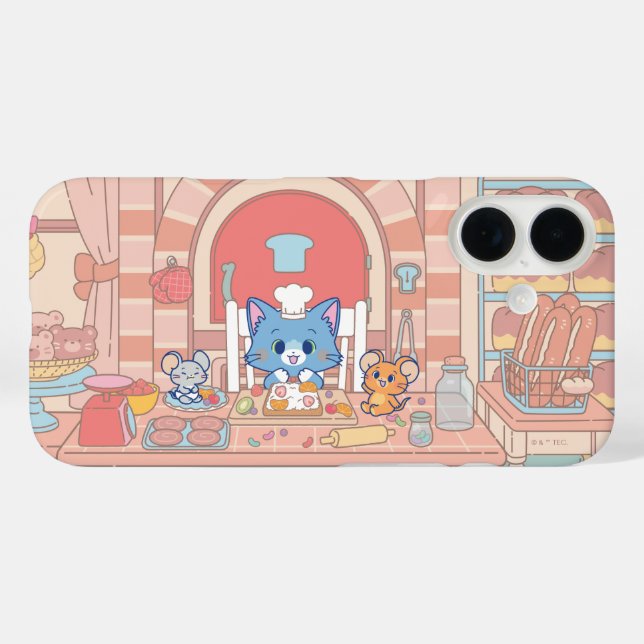 Anime Tom, Jerry, and Tuffy Bakery Case-Mate iPhone Case (Back (Horizontal))