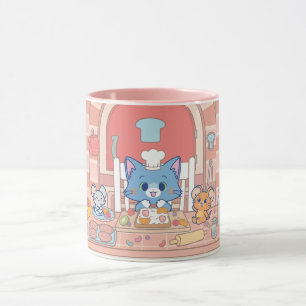 Anime Tom, Jerry, and Tuffy Bakery Mug