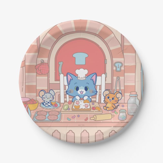 Anime Tom, Jerry, and Tuffy Bakery Paper Plates (Front)