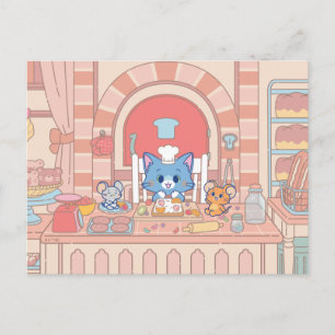 Anime Tom, Jerry, and Tuffy Bakery Postcard