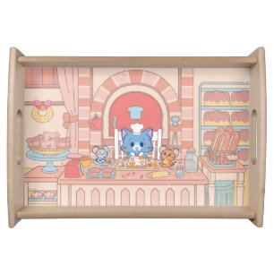 Anime Tom, Jerry, and Tuffy Bakery Serving Tray