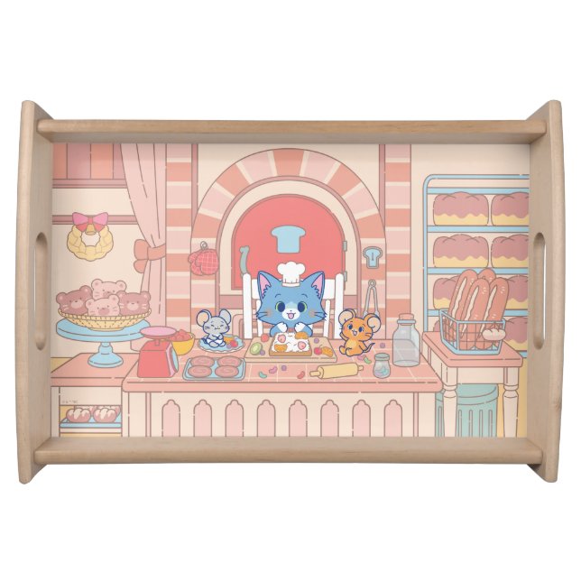 Anime Tom, Jerry, and Tuffy Bakery Serving Tray (Front)