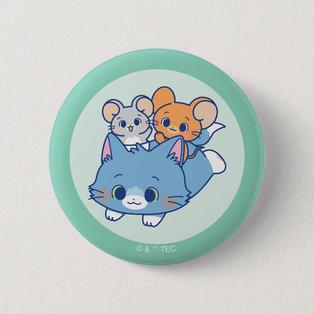 Anime Tom, Jerry, and Tuffy Button (Front)