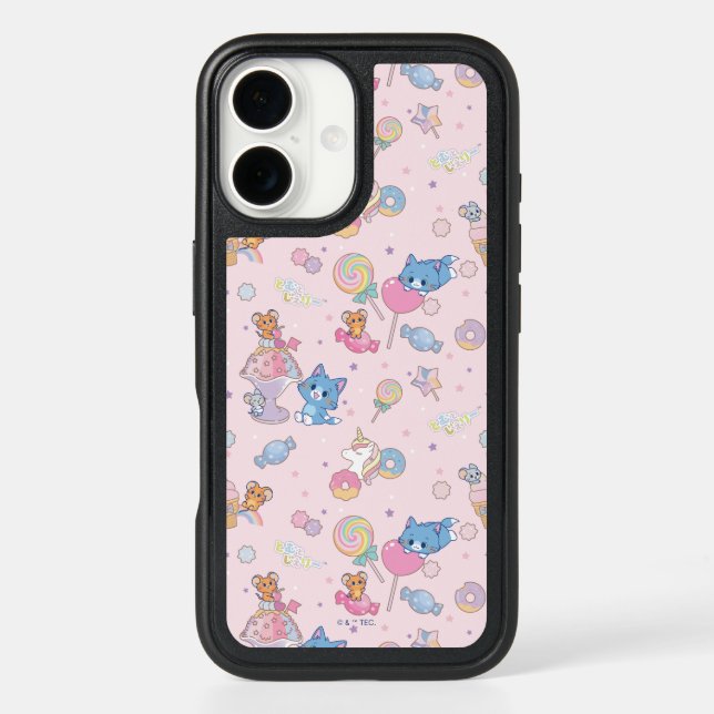 Anime Tom, Jerry, and Tuffy Candyland Pattern Otterbox iPhone Case (Back)