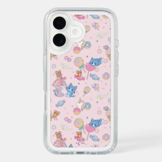 Anime Tom, Jerry, and Tuffy Candyland Pattern iPhone 16 Case