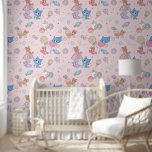 Anime Tom, Jerry, and Tuffy Candyland Pattern Wallpaper