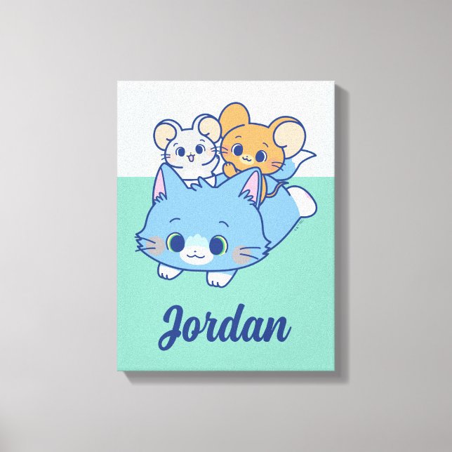 Anime Tom, Jerry, and Tuffy Canvas Print (Front)