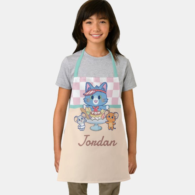 Anime Tom, Jerry, and Tuffy Dessert Parlor Apron (Insitu)