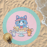 Anime Tom, Jerry, and Tuffy Dessert Parlor Beach Towel<br><div class="desc">This delightful anime graphic captures the essence of fun and sweetness. Tom, the cheerful cat, is styled adorably with a striped visor, peeking out from a giant, overflowing bowl of colorful ice cream. His big, green eyes and friendly smile add to the inviting atmosphere of the scene. Flanking him are...</div>