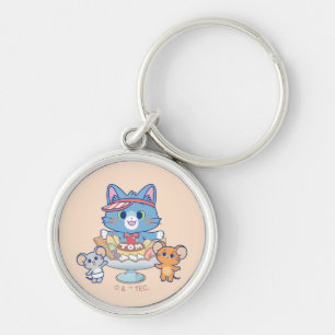 Anime Tom, Jerry, and Tuffy Dessert Parlor Keychain