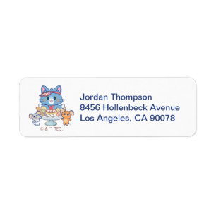 Anime Tom, Jerry, and Tuffy Dessert Parlor Label