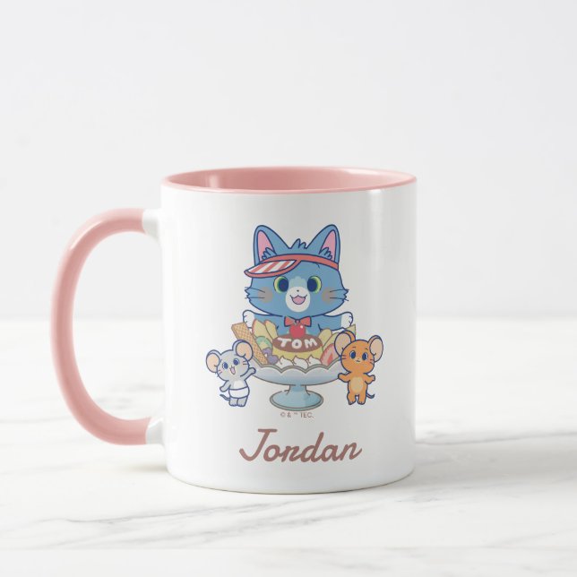 Anime Tom, Jerry, and Tuffy Dessert Parlor Mug (Left)