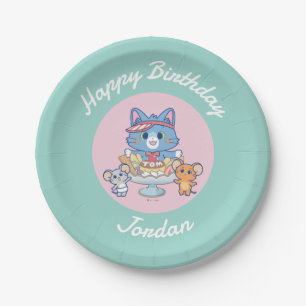 Anime Tom, Jerry, and Tuffy Dessert Parlor Paper Plates