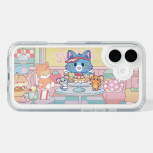 Anime Tom, Jerry, and Tuffy Dessert Parlor iPhone 16 Case