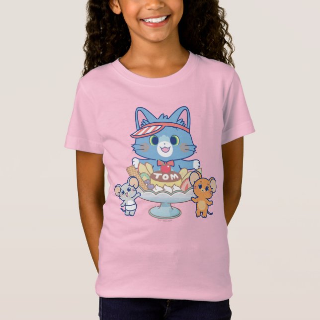 Anime Tom, Jerry, and Tuffy Dessert Parlor T-Shirt (Front)