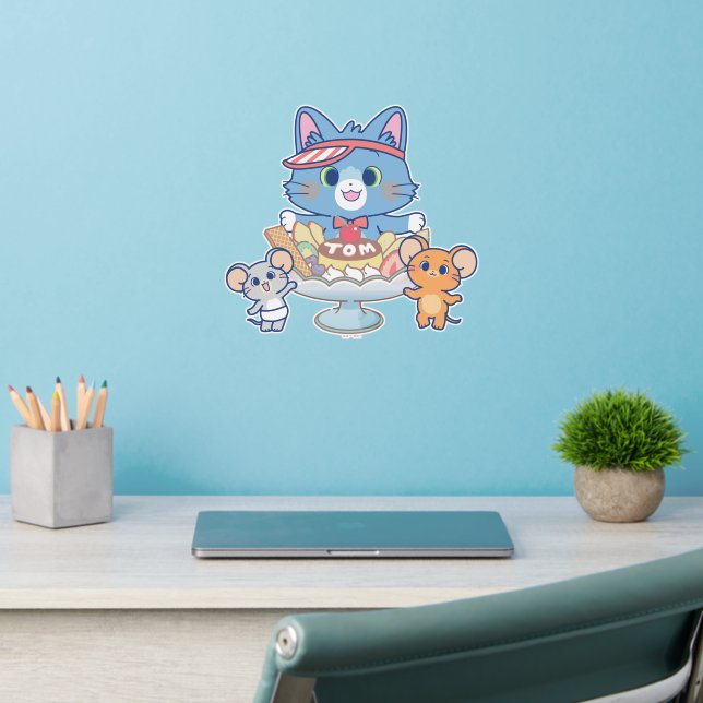 Anime Tom, Jerry, and Tuffy Dessert Parlor Wall Decal (Home Office 2)