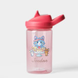 Anime Tom, Jerry, and Tuffy Dessert Parlor Water Bottle<br><div class="desc">This delightful anime graphic captures the essence of fun and sweetness. Tom, the cheerful cat, is styled adorably with a striped visor, peeking out from a giant, overflowing bowl of colorful ice cream. His big, green eyes and friendly smile add to the inviting atmosphere of the scene. Flanking him are...</div>