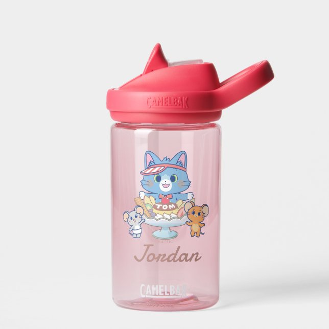 Anime Tom, Jerry, and Tuffy Dessert Parlor Water Bottle (Left)