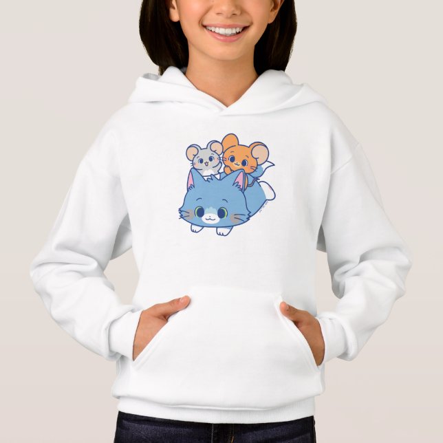 Anime Tom, Jerry, and Tuffy Hoodie (Front)