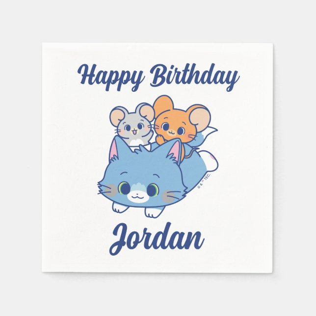 Anime Tom, Jerry, and Tuffy Napkins (Front)