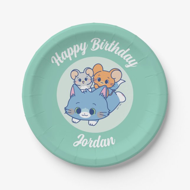 Anime Tom, Jerry, and Tuffy Paper Plates (Front)