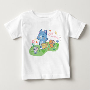 Anime Tom, Jerry, and Tuffy Picnic Baby T-Shirt
