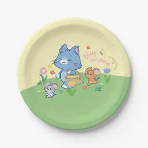 Anime Tom, Jerry, and Tuffy Picnic Paper Plates